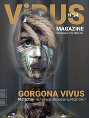 « Virus Magazine n°24 » photographisme de la série Virus Magazine © Julien Richetti, 2020 (impression format portrait 3:4 sur dibond)