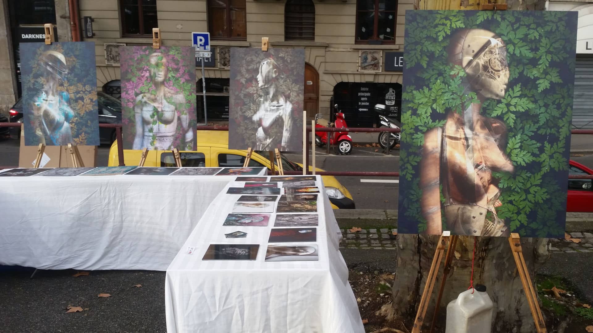 Mon stand sur les quais de Saône