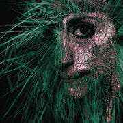 « Green Melania » photographisme de la série Mona-Lisa Addams © Julien Richetti, 2014 (impression format carré sur dibond)