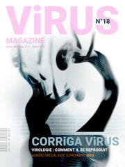 « Virus Magazine n°18 » photographisme de la série Virus Magazine © Julien Richetti, 2020 (impression format portrait 3:4 sur dibond)