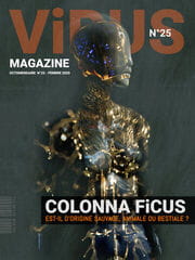 « Virus Magazine n°25 » photographisme de la série Virus Magazine © Julien Richetti, 2020 (impression format portrait 3:4 sur dibond)