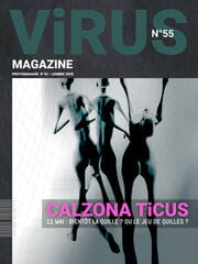 « Virus Magazine n°55 » photographisme de la série Virus Magazine © Julien Richetti, 2020 (impression format portrait 3:4 sur dibond)