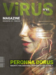 « Virus Magazine n°61 » photographisme de la série Virus Magazine © Julien Richetti, 2020 (impression format portrait 3:4 sur dibond)