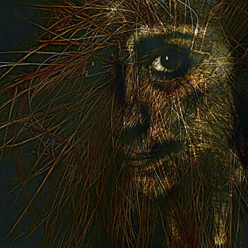 « Mel Coppery » photographisme de la série Mona-Lisa Addams © Julien Richetti, 2014 (impression format carré sur dibond)