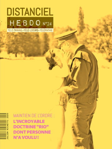 « Distanciel Hebdo 24 » photographisme de la série Distanciel Hebdo © Julien Richetti, 2020 (impression format portrait 3:4 sur dibond)