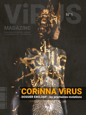 « Virus Magazine n°1 » photographisme de la série Virus Magazine © Julien Richetti, 2020 (impression format portrait 3:4 sur dibond)