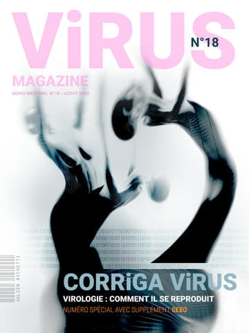 « Virus Magazine n°18 » photographisme de la série Virus Magazine © Julien Richetti, 2020 (impression format portrait 3:4 sur dibond)