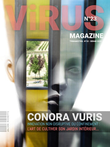 « Virus Magazine n°23 » photographisme de la série Virus Magazine © Julien Richetti, 2020 (impression format portrait 3:4 sur dibond)