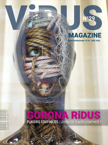 « Virus Magazine n°29 » photographisme de la série Virus Magazine © Julien Richetti, 2020 (impression format portrait 3:4 sur dibond)