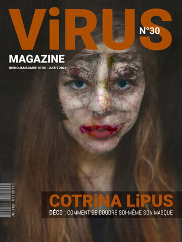 « Virus Magazine n°30 » photographisme de la série Virus Magazine © Julien Richetti, 2020 (impression format portrait 3:4 sur dibond)