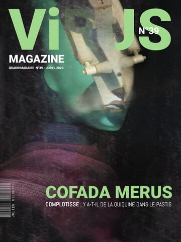 « Virus Magazine n°39 » photographisme de la série Virus Magazine © Julien Richetti, 2020 (impression format portrait 3:4 sur dibond)