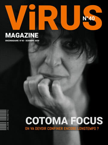 « Virus Magazine n°40 » photographisme de la série Virus Magazine © Julien Richetti, 2020 (impression format portrait 3:4 sur dibond)