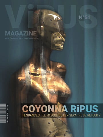 « Virus Magazine n°51 » photographisme de la série Virus Magazine © Julien Richetti, 2020 (impression format portrait 3:4 sur dibond)