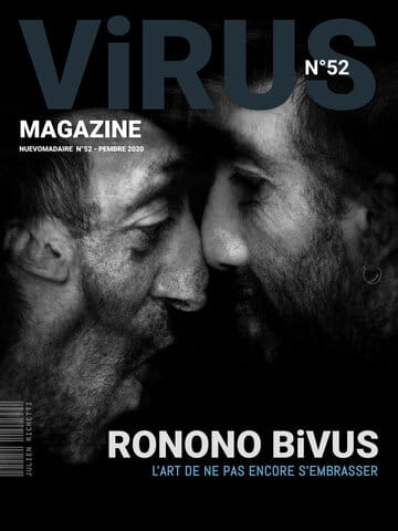 « Virus Magazine n°52 » photographisme de la série Virus Magazine © Julien Richetti, 2020 (impression format portrait 3:4 sur dibond)
