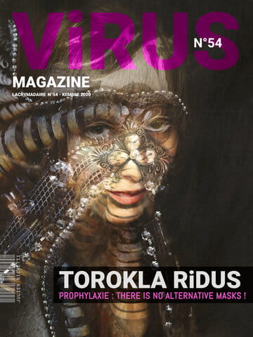 « Virus Magazine n°54 » photographisme de la série Virus Magazine © Julien Richetti, 2020 (impression format portrait 3:4 sur dibond)