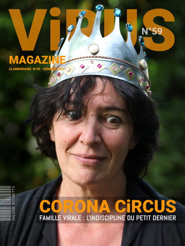 « Virus Magazine n°59 » photographisme de la série Virus Magazine © Julien Richetti, 2020 (impression format portrait 3:4 sur dibond)