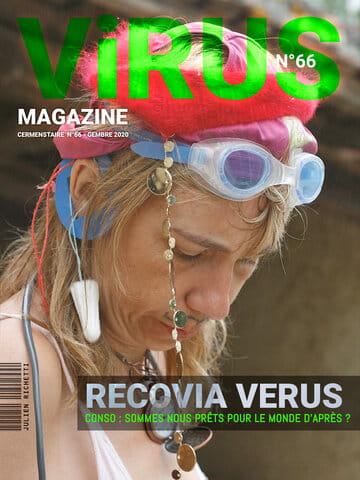 « Virus Magazine n°66 » photographisme de la série Virus Magazine © Julien Richetti, 2020 (impression format portrait 3:4 sur dibond)