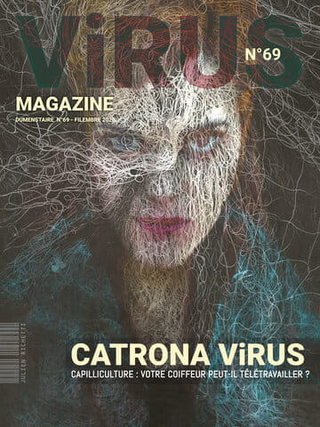 « Virus Magazine n°69 » photographisme de la série Virus Magazine © Julien Richetti, 2020 (impression format portrait 3:4 sur dibond)