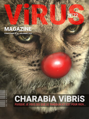 « Virus Magazine n°72 » photographisme de la série Virus Magazine © Julien Richetti, 2020 (impression format portrait 3:4 sur dibond)